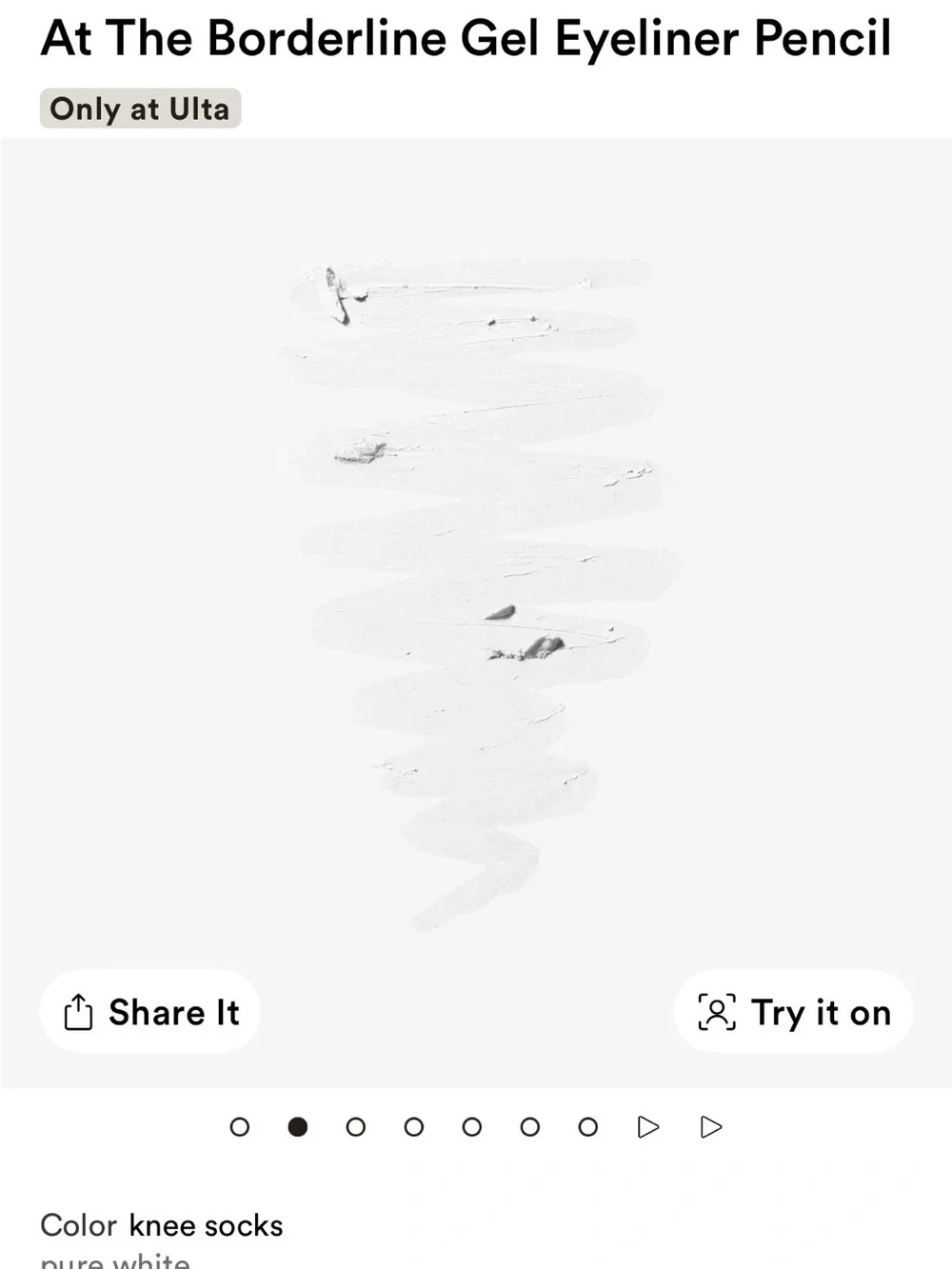 At The Borderline Gel Eyeliner Pencil — Pure White